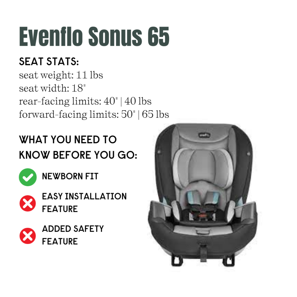 Evenflo Sonus 65 Best Convertible Car Seats