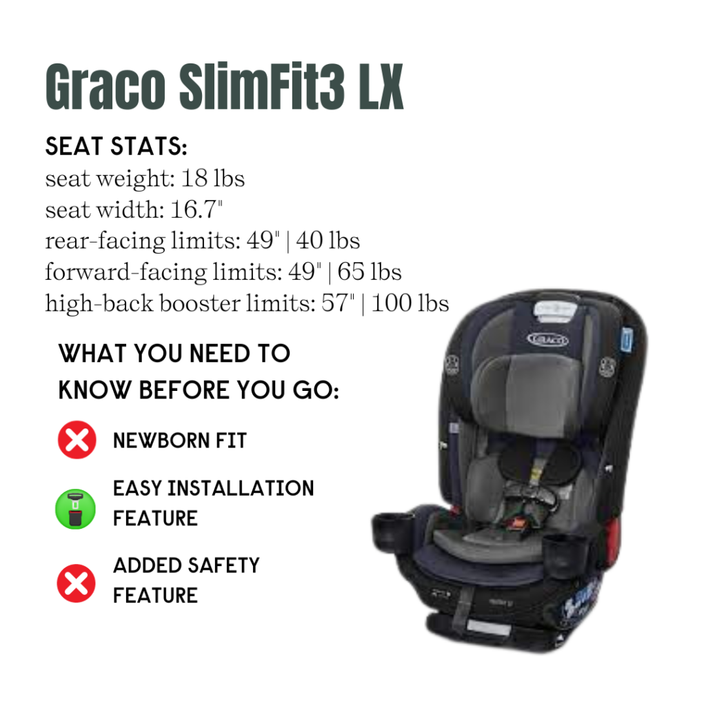 Graco SlimFit3 LX Best Convertible Car Seats