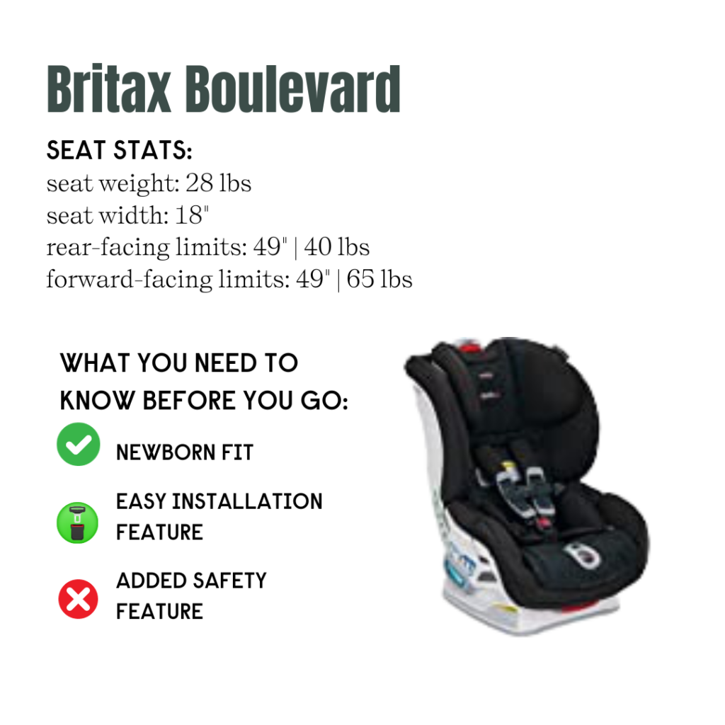 Britax Boulevard Best Convertible Car Seats