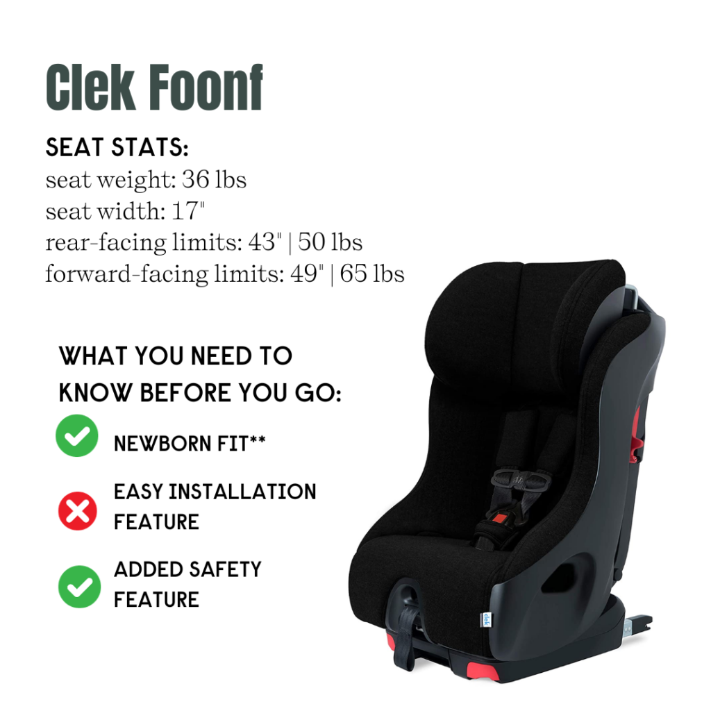 Clek Foonf Best Convertible Car Seats