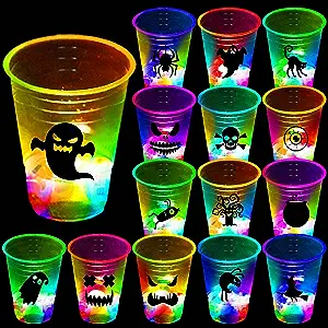 Glow-In-The-Dark Cups | Halloween Theme Party Ideas