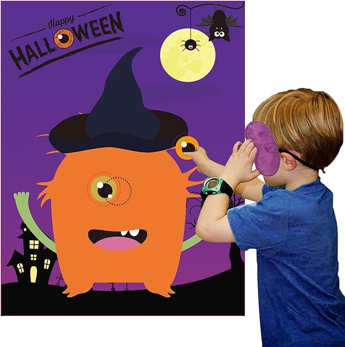 Pin the Eye on the Monster | Halloween Theme Party Ideas