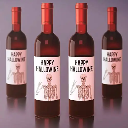 “Happy Hallowine” Wine Bottle Labels 
